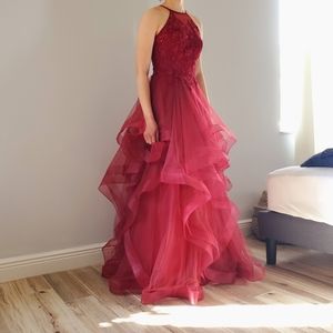 Red formal dress. Bought from Camille La Vie two years ago. Excellent condition.